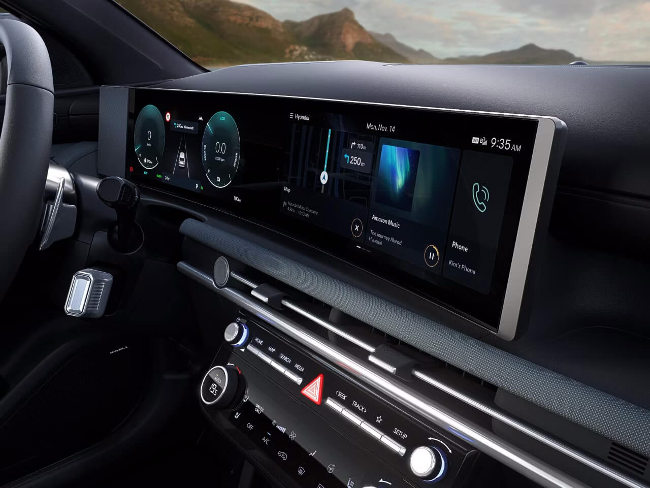 Inredning familjebil. Digitala funktioner Hyundai Tucson 2024
