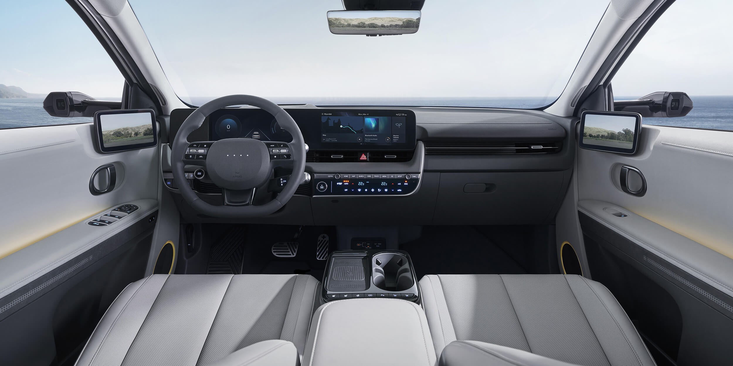 IONIQ 5 uppdaterad insida. interiör i elbilen ioniq 5 2025.