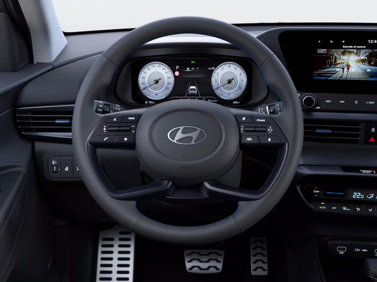 Smart display bil 2024 hyundai BAYON. Smart stadsbil.