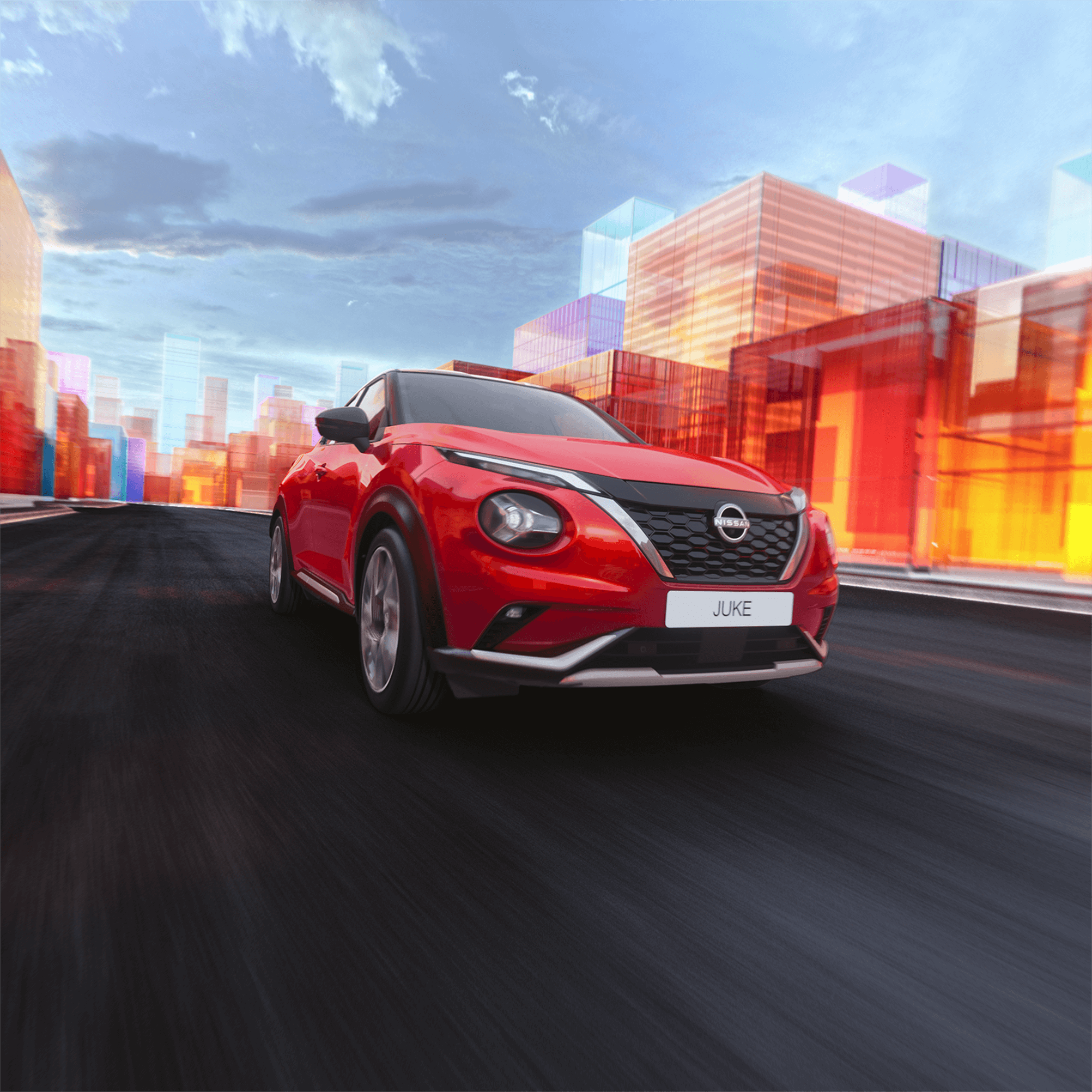 Nissan juke front runda strålkastare