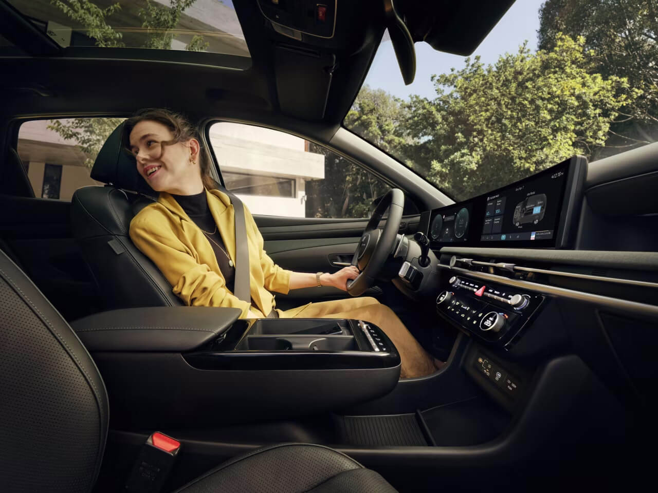 Tucson Hyundai 2026 familjebil inredning